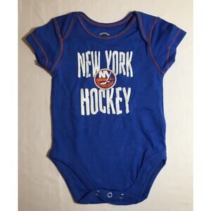 NHL Team Apparel New York Islanders Creeper Infant 3-6 mos Blue Team Logo Snap